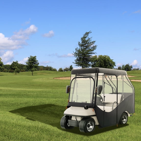 VEVOR 4 Passenger Golf Cart Cover Waterproof Driving Enclosure 600D Polyester