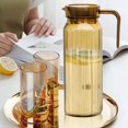 thumbnail image 4 of Glass Pitcher with Lid and Spout, Glass Carafe for Hot/Cold Water, Large Iced Tea Pitcher for Coffee, Juice and Homemade Beverage Coffee, 4 of 7