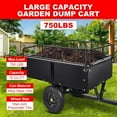 thumbnail image 4 of Utility Trailer, 750 lbs Duty ATV Trailer Steel Dump Cart with Removable Sides Hand-Pull Or Foot Pedal Dumping for Atvs, Utvs, Lawn Mowers, 4 of 7