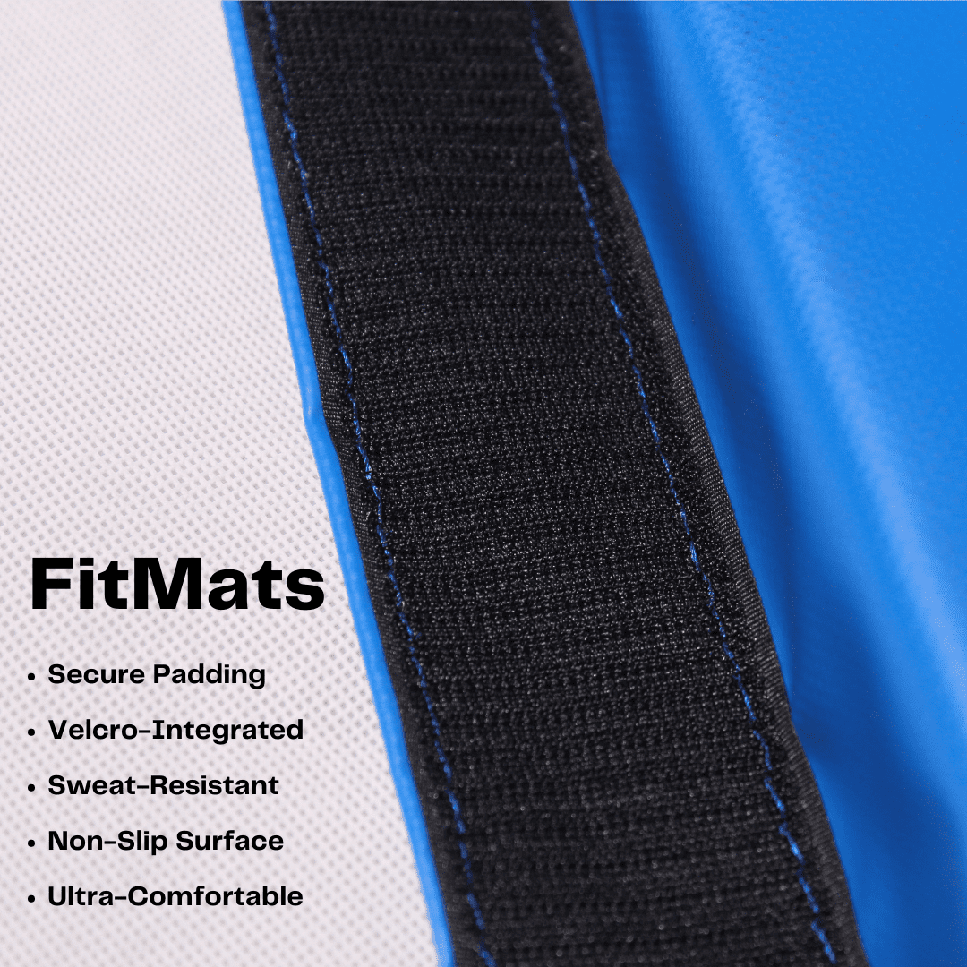 FitMats 4-Fold Exercise Mat - 4' X 8' FT Thick Comfortable Foam, Easy to Store & Carry - Ideal for Yoga, Pilates, Stretching, & Home Fitness Workouts (PVC 500 GSM)