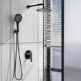 Shower Faucets Set, 10'' High Pressure Rainfall Shower Head Combo with 100% Brass Valve ...