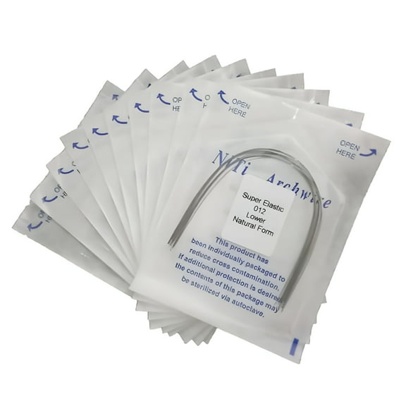 XIRQI 1 Pack Orthodontic Dental Super Elastic Oval Form Niti Round Arch Wires 10 Sizes