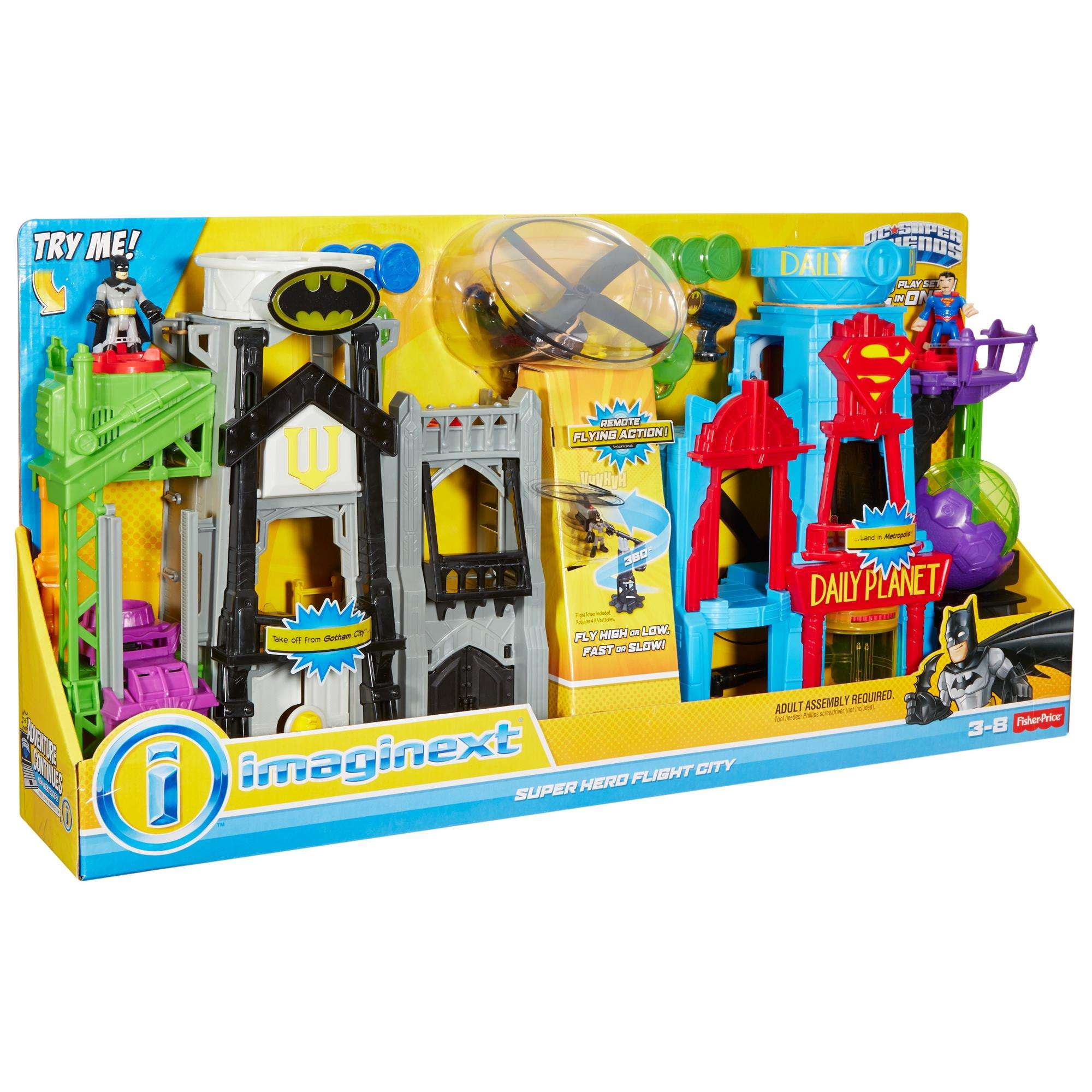 Imaginext batman and on sale superman playset