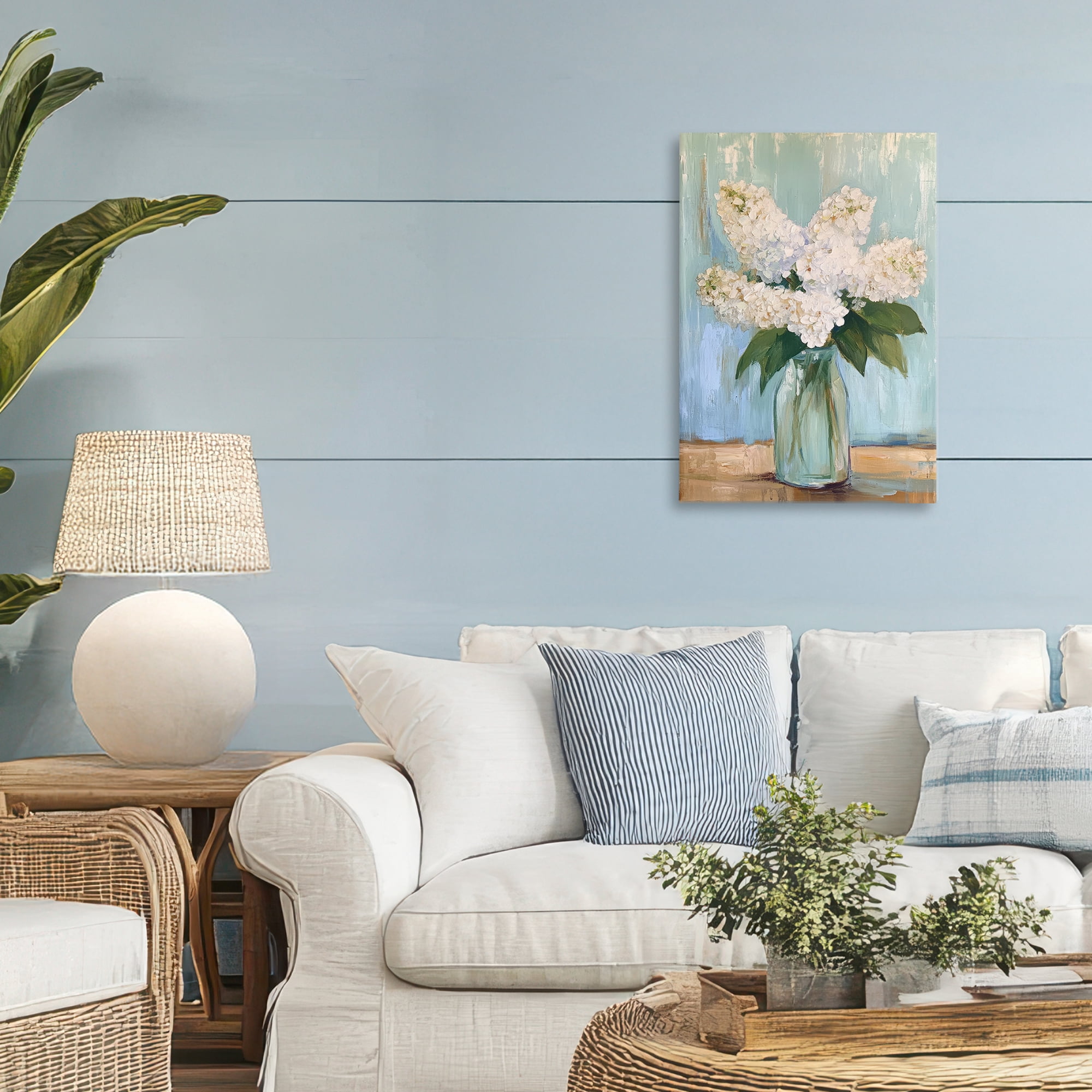 Stupell Industries Tall Flowers in Glass Vase Canvas Wall Art, design by Petal Prints Design