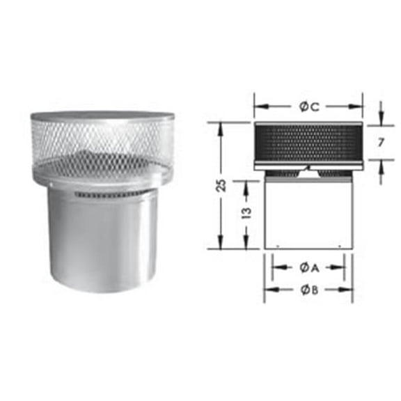 DuraVent 16DCA-VC1 16 in. DuraChimney II Chimney Cap