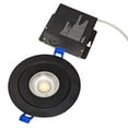 thumbnail image 3 of 3-inch Integrated Panel with Gimbal 5000K 7w, 560lm, Dimmable, LED Recessed Light Kit in White with Junction Box - Energy Star (3-inch Integrated Panel 4000K, Black), 3 of 4