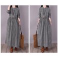 thumbnail image 7 of Summer Dresses for Women Casual Maxi Dress Short Sleeve Shirt Dress Swing A Line Tunic Dress with Pockets Gray XL, 7 of 7