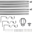 thumbnail image 5 of Mainstays Double Metal Cage Curtain Rod, 5/8 in. & 3/4 in., 25-84 in., Satin Nickel, 5 of 7