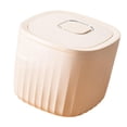thumbnail image 1 of Contenedor de arroz, cubo para cereales, gran capacidad, 11 lb, hermético, con tapa con cierre Beige, 1 of 9