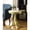 Light Yellow, variant on Walnut finish, round leg with shelf / Decorates sunroom, 25 - inch package depth