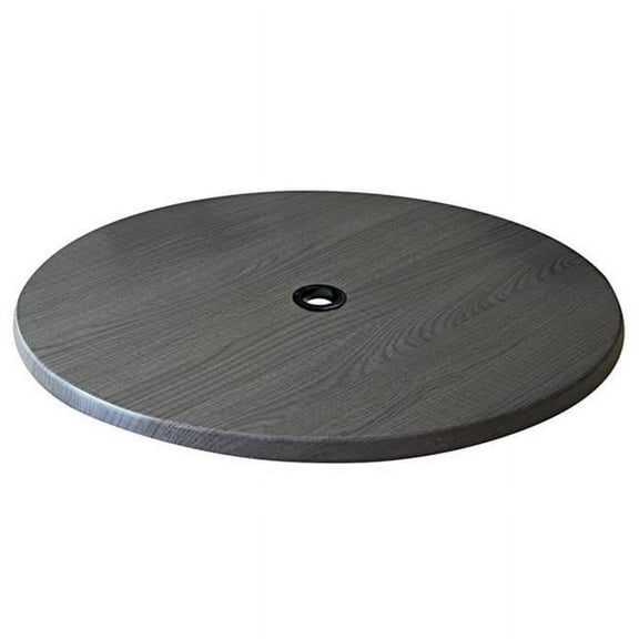 36" Diameter Charcoal, Indoor/Outdoor All-Season EnduroTop Table Top with Umbrella Hole