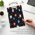 thumbnail image 4 of 12.5" x 9" Acrylic Clipboard with Gold Metal Clip Office and Classroom Essential Stars Doodle Pattern, 4 of 7