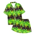 thumbnail image 6 of Womens Pajama Sets Halloween Printed Short Sleeve Shorts With Pocket Button Front Comfortable Sleepwear Loungewear Nightwear Nightclothes Homewear, 6 of 6
