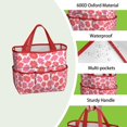 thumbnail image 4 of Garden Tool Bag,Pioneer Flower Floral Print Pattern Garden Tool Organizer,Garden Gifts,Waterproof Multi-Pocket Garden Tool Storage 11.8x5.5x11.4 Inch(Tools NOT Included), 4 of 6