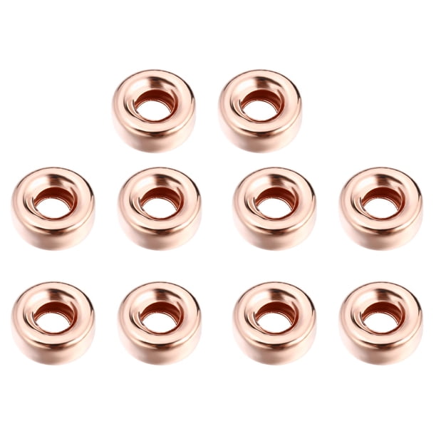 10 piezas de cuentas sueltas para manualidades brillantes, cuentas espaciadoras hechas a mano, suministros de joyería de varios tamaños, Ropa, zapatos y accesorios Miscelánea Oro rosa 9 mm Sonducket AP010776-30B