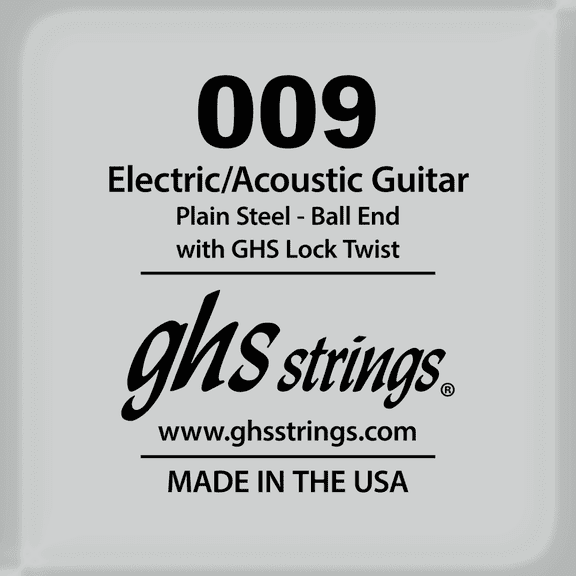 009P GHS .009 Single Plain String Dozen