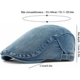 thumbnail image 7 of CLOUJI Newsboy Cap for Men Adjustable Flat Ivy Gatsby Cabbie Driving Hat Breathable Denim Cotton Golf Cap, 7 of 7
