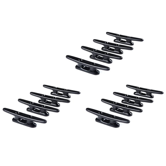 12Pack 4 Inch Black Boat Cleat Kayak Cleats Boat Dock Cleats Boat Kayak Canoe Cleat Black Strong Nylon Cleats