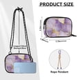 thumbnail image 4 of FORMRS Mini Crossbody Bag for Women Adjustable Rope Shoulder Casual Phone Purse, Pastel Purple Marble Pattern, 4 of 7