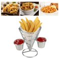 thumbnail image 5 of Este soporte para patatas fritas está hecho de alambre de hierro y chapado fino., 5 of 5
