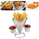 thumbnail image 5 of Este soporte para patatas fritas está hecho de alambre de hierro y chapado fino., 5 of 5