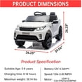 thumbnail image 6 of Geetinfly 12V Licensed Land Rover Kids Electric Ride-On Car, 2 Motors, 3 Speeds, 4.5Ah Battery, Remote Parental Control - White, 6 of 8