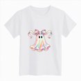 thumbnail image 5 of CAUYDY Halloween Ghouls Ghost Retro Girl Kids T-Shirt Graphic Tshirt Little Kids Fall Short Sleeve Tee Tops Sizes 2-3 Years, 5 of 5