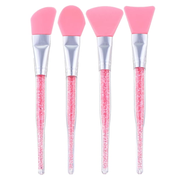 4pcs Cepillos De Silicona Para Mascarillas, Herramienta De Cepillo De Aplicador ascarilla Facial Flexible Para Barro, Arcilla, Máscara De Rosado Sunnimix Brochas de silicona