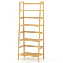 Kadyn Book Shelf, Bookcase,Decor Bookshelf,Small Flower Plant Stand,Bookshelves,47.5 Inch 4-Tier Multifunctional Bamboo Bookcase Storage Stand Rack