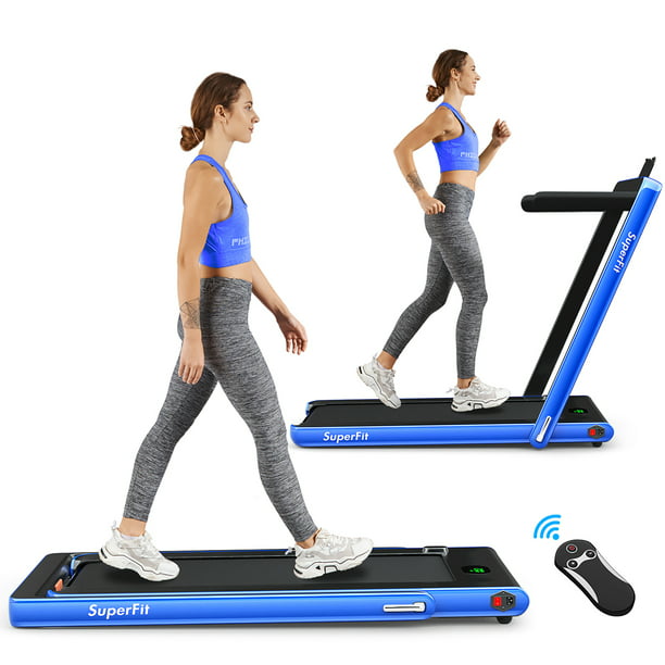 SuperFit 2.25HP 2 in 1 Folding Treadmill with APP Speaker Remote Control