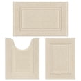 thumbnail image 1 of Juego de alfombras de baño SHACOS Soft Fluffy, 3 piezas, color beige claro, 1 of 9