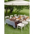 thumbnail image 4 of Outdoor Tablecloth with Umbrella Hole for Patio/Picnic/Party/Camping, Blue Tiger Waterproof Table Cloth Rectangle Table Cover Washable, Funny Animals Modern Art (52"x 70"), 4 of 8