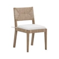thumbnail image 6 of Nathan James Beacon Boho Dining Chair, Boucle Dining Chair with Seagrass Accent and Solid Wood Legs, Cream Boucle/Light Brown, 6 of 6