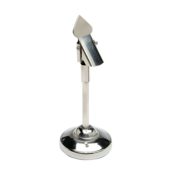 HUBERT Clip Style Memo Holder Sign Holder with Weighted Base Sign Holder - 1 9/16"Dia x 3 1/2"H