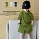 thumbnail image 3 of Conjunto deportivo de dos piezas de manga corta para niños, gran oferta de verano de la temporada, pantalones casuales de moda para niños, traje de estilo coreano, 3 of 5