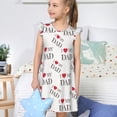 thumbnail image 4 of Balery I Love My Dad Camisón de princesa para niñas, pijama de algodón con mangas abullonadas, suave y bonito.-XX-Large, 4 of 6