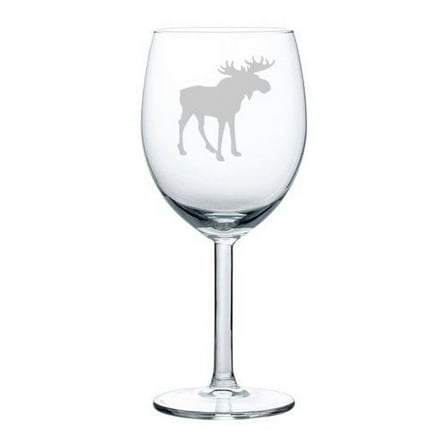 Wine Glass Goblet Moose (10 oz)