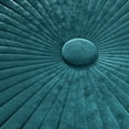 thumbnail image 5 of Simpli Home Grafton 20 inch Wide Transitional Round Pouf in Teal Velvet, 5 of 5