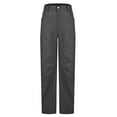 thumbnail image 5 of Sexlip Corduroy Pants for Women Baggy Button Low Rise Barrel Pants Casual Wide Leg Cropped Pant with Pockets Gray M, 5 of 6