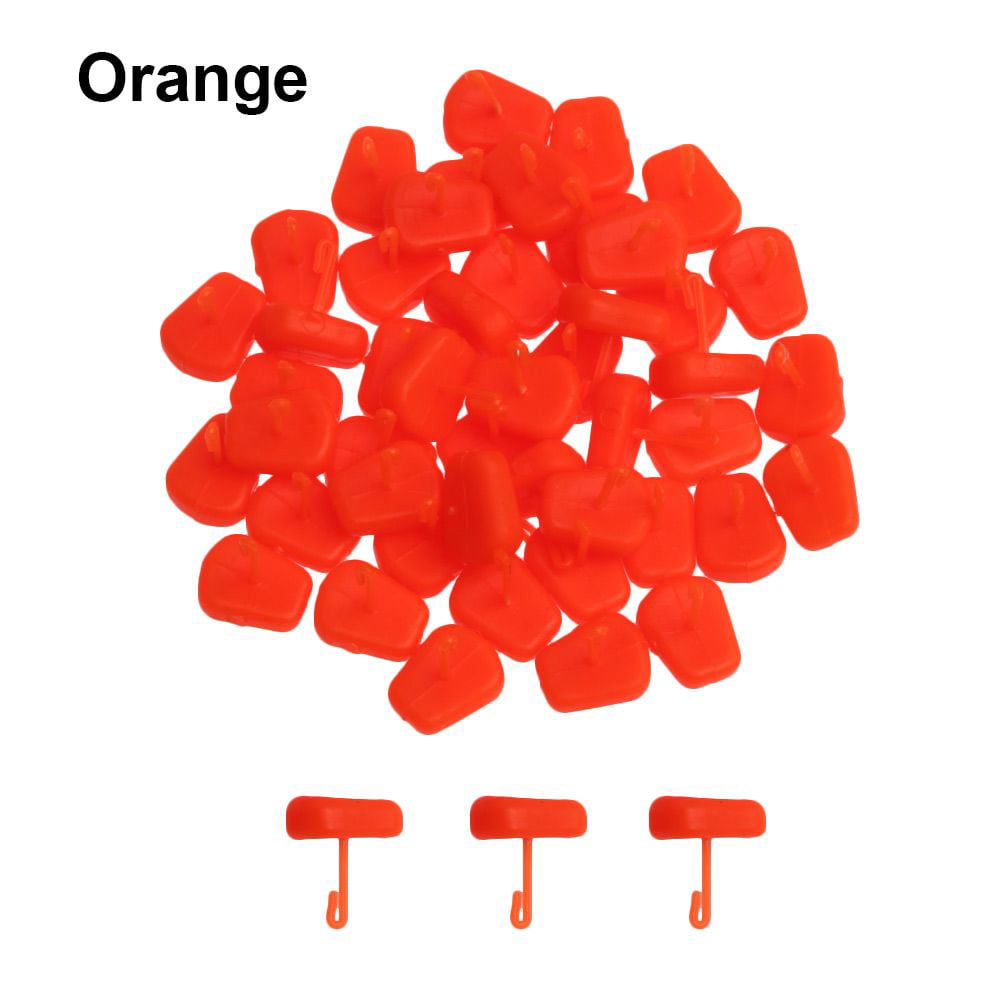 50PCS High Quality Outdoor Sports Ronnie Rig Low Corn Bait Carp Fishing  Stoper Hook Stops Beads Fishing Hair Chod ORANGE 