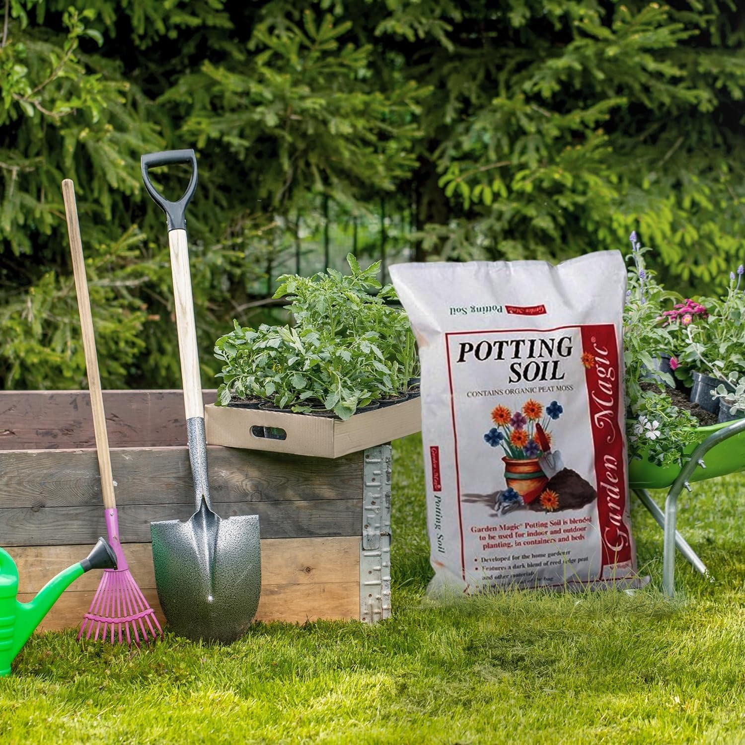 Michigan Peat General Purpose Potting Soil Mix for Indoor Outdoor Planter Container Plant Flower Gardening, 20 Pound Bag (6 Pack)