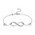 thumbnail image 1 of Pulsera ajustable TANGJMXG con dije de símbolo de amor infinito de plata de ley 925 Para mujer regalo día de la madre, 1 of 5