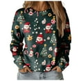 thumbnail image 4 of larppty 2025 Womens Ugly Christmas Sweaters Funny Cute Xmas Tree Tops Long Sleeve Crewneck Sweatshirts (Yellow, M), 4 of 8