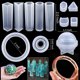 thumbnail image 4 of Juego de 94 moldes de silicona para manualidades, con cuentagotas, cierre para mezclar, accesorios para hacer joyas, herramientas, combinación geométrica de resina epoxi para manualidades, 4 of 5