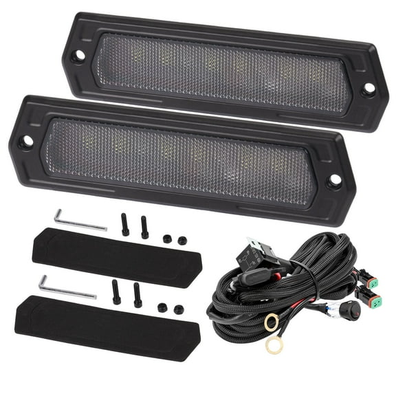 7 Inch 120W CREE LED Flush Mount, Flood Diffusion Beam Light Bar fits Truck Pickup SUV UTV ATV Boat 2 Pieces