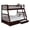 Cappuccino, variant on Pemberly Row 2-Drawer Wood Twin over Full Bunk Bed in Navy Blue