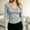 #Gray, variant on Women's V Neck Ribbed Knit Long Sleeve T Shirt,Slim Fit Stretch Basic Layering Top,Army Green,Women's Plus Size L