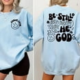 thumbnail image 2 of Be Still and Know Sweatshirt – Psalm 46:10 Bible Verse Pullover with Hand-Drawn Faith Design for Christian Women & Men, 2 of 6