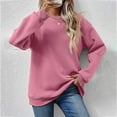 thumbnail image 4 of Ftwytp Womens Sweatshirt Crewneck Long Sleeve Trendy Casual Shirts Basic Solid Color Loose Tunic Tops, 4 of 4