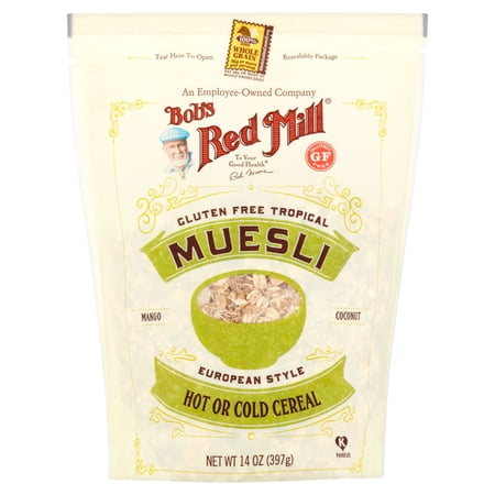 Bobs Red Mill Cereal Muesli Tropical,14 Oz (Pack Of 4)